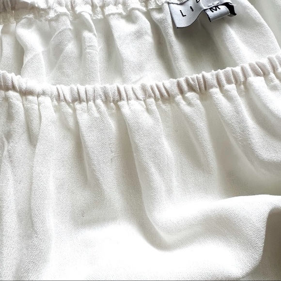 Lioness White Linen-Blend Ruffle 'Cuban' Dress M - Picture 15 of 15
